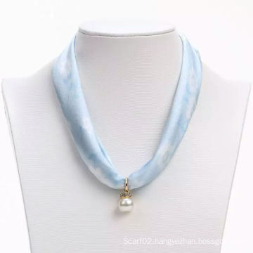 Ms Printed Silk Necklace Scarf